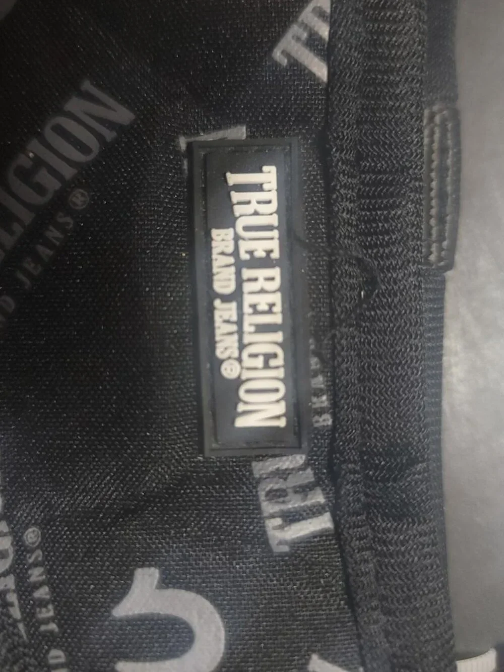 True Religion Pet Harness Medium Black Logo Print Adjustable Dog Harness NWT